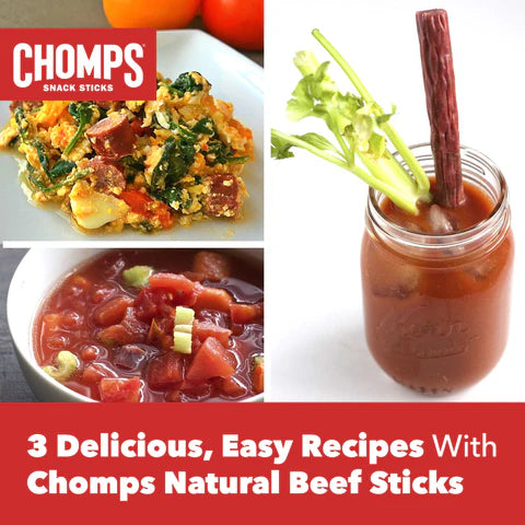 3 Easy recipes with Chomps Beef Sticks