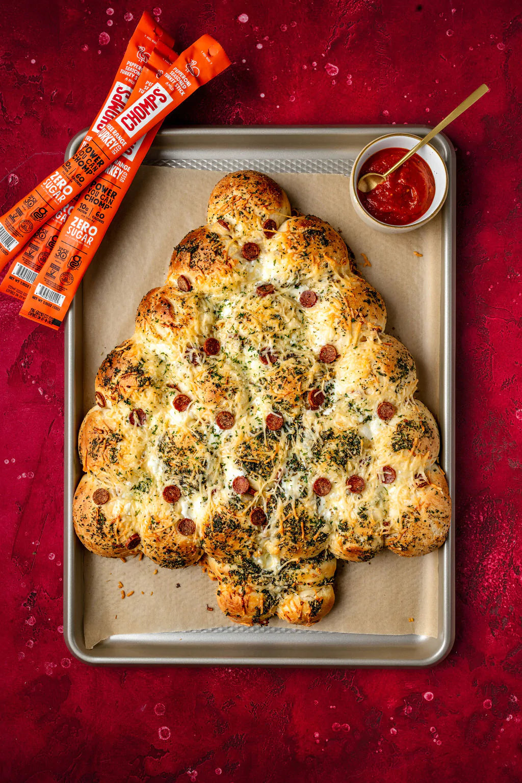 Pepperoni Pull Apart Christmas Tree Rolls chompsdev