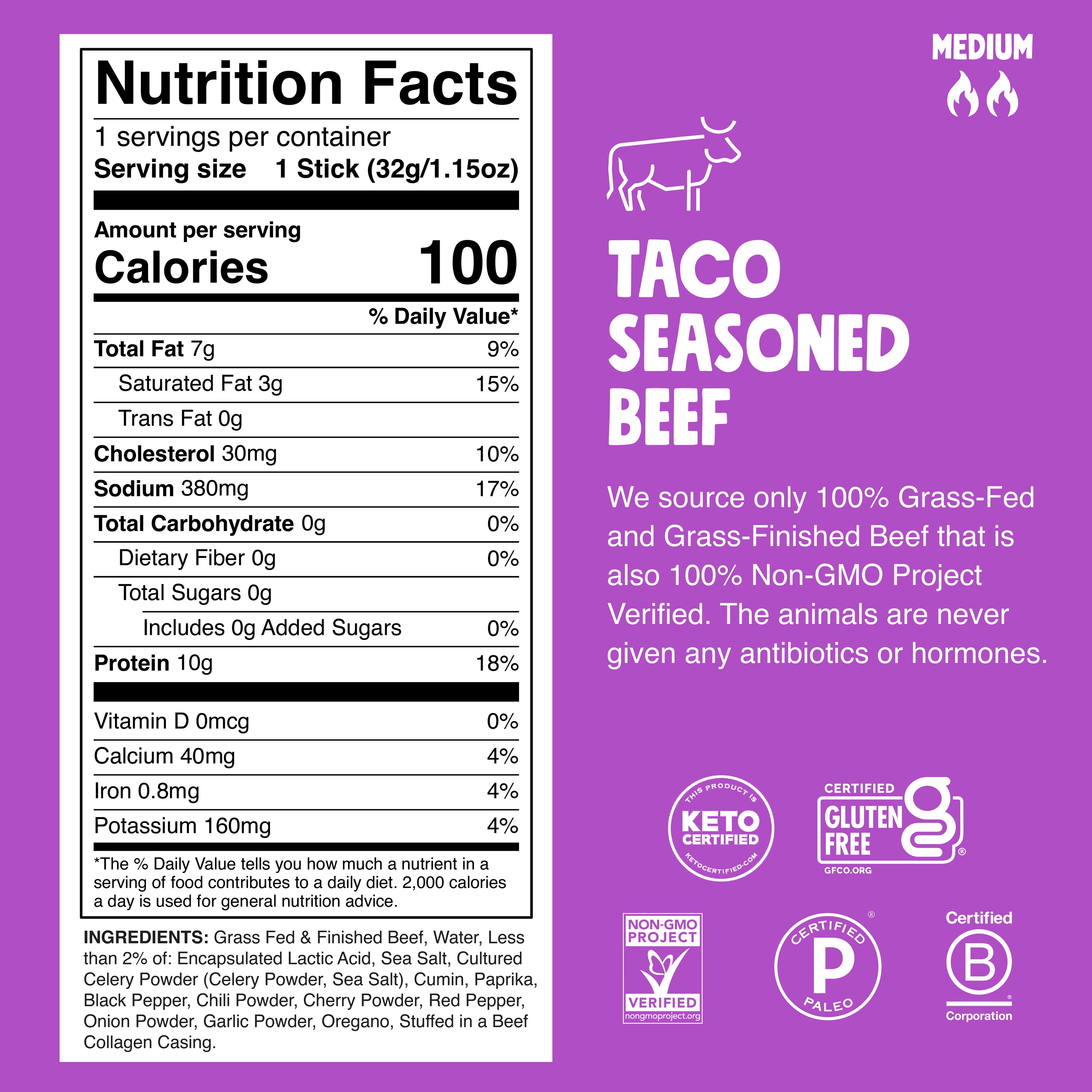 Product Nutrition Information