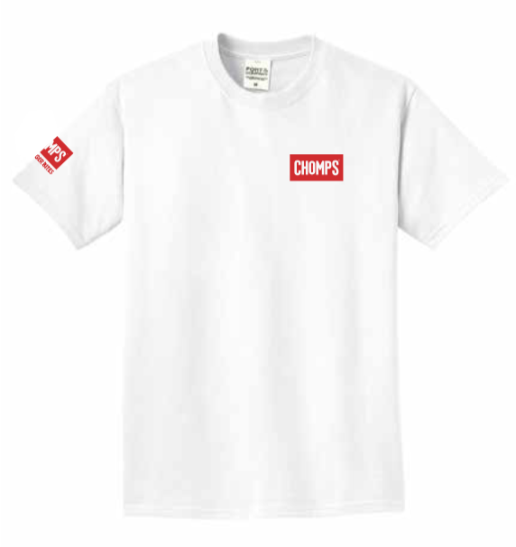 Chomps White Logo T‑Shirt